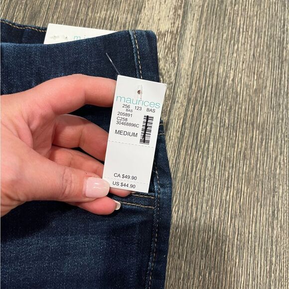 NWT M Jeans by Maurices Skinny High Rise Jegging Jeans Stretch Denim Blue Medium - Picture 7 of 10